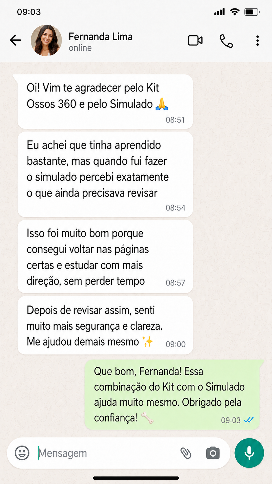 Depoimento de estudante 4 sobre o Kit Ossos 360
